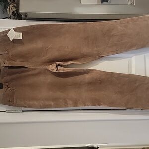 Coldwater Creek Seude 100%leather Nwt. 16P. Brown
